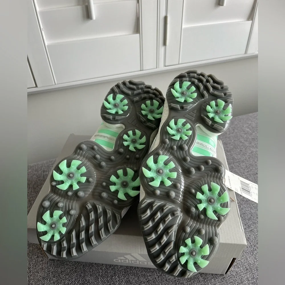 ADIDAS W TOUR360 22 Women’s Gray & Green Golf Shoe Size 7 1/2 - Picture 3 of 8